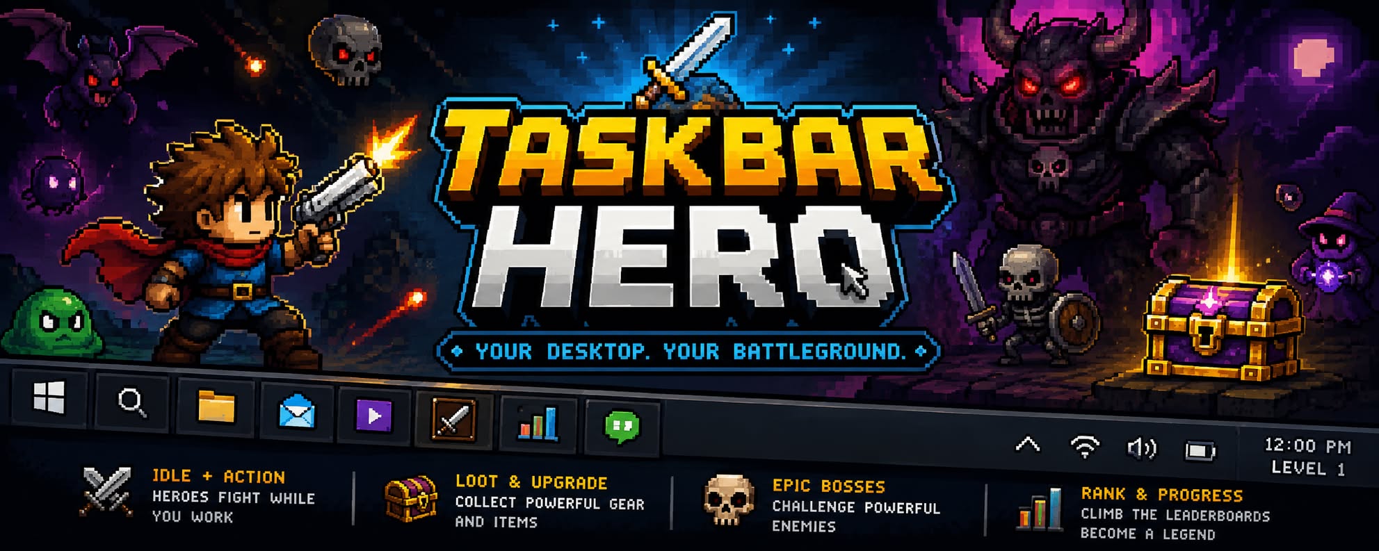 Taskbar Idle: Hero's Story