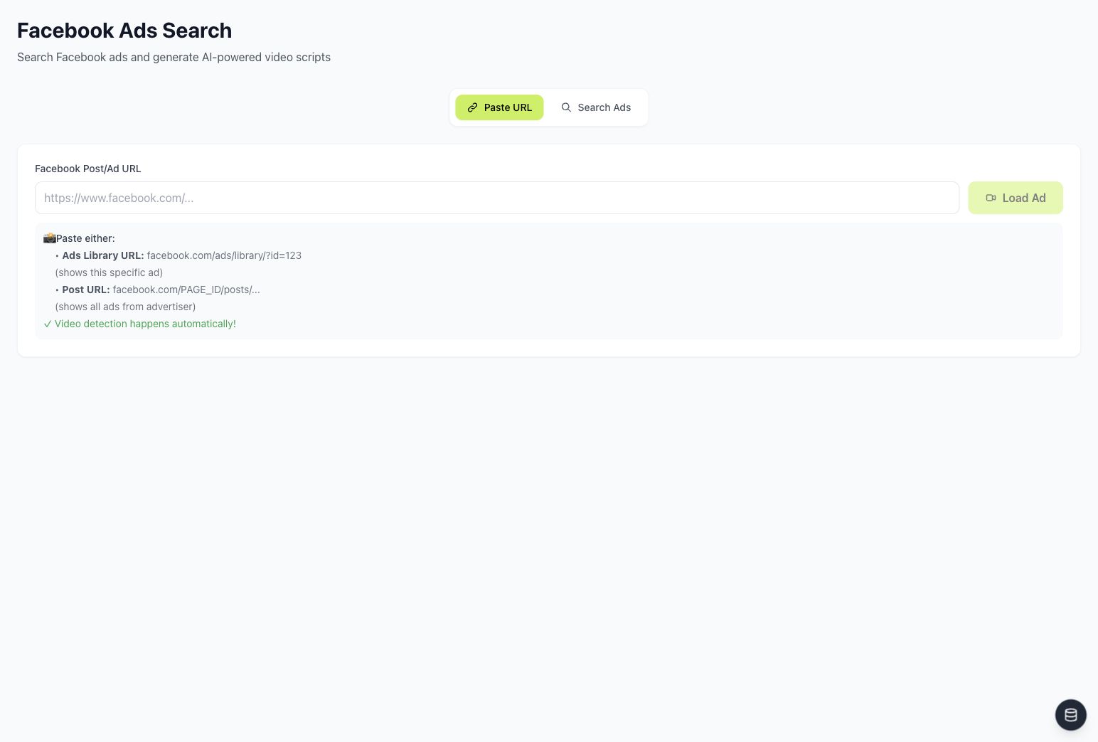 Growth Levers Facebook Ads Search workspace